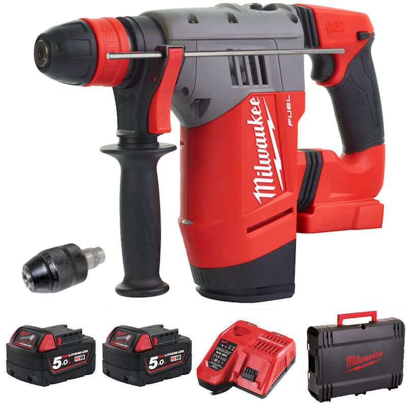 MILWAUKEE M18ONEFHPX-522X M18 FUEL SDS DRILL 2 X 5.5AH Monaghan Hire