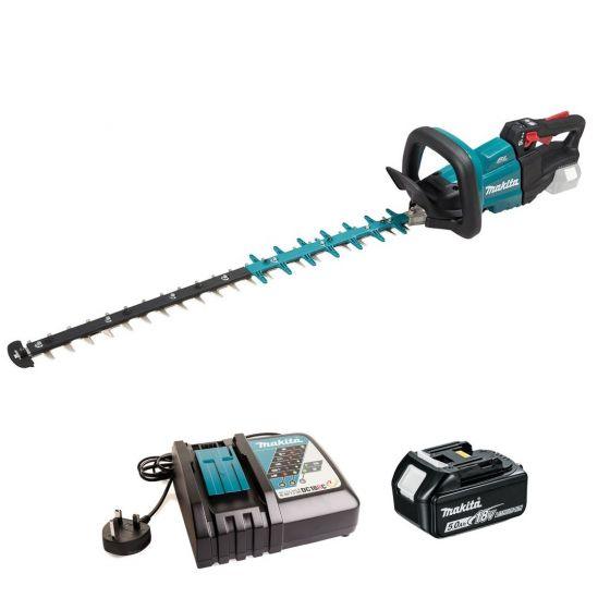MAKITA DUH751RT 18V LXT 750MM/29.5" BRUSHLESS HEDGE TRIMMER INC 1X 5.0AH BATTERY Monaghan Hire
