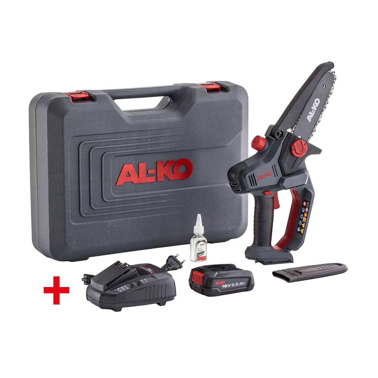 AL-KO 18V CSM 1815 Bosch H&G Compatible Cordless Pruning Chainsaw 15cm (Kit)