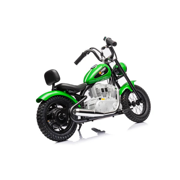 36V Electric Chopper Motor Cycle Ride on with Twist Grip Throttle - Age 7