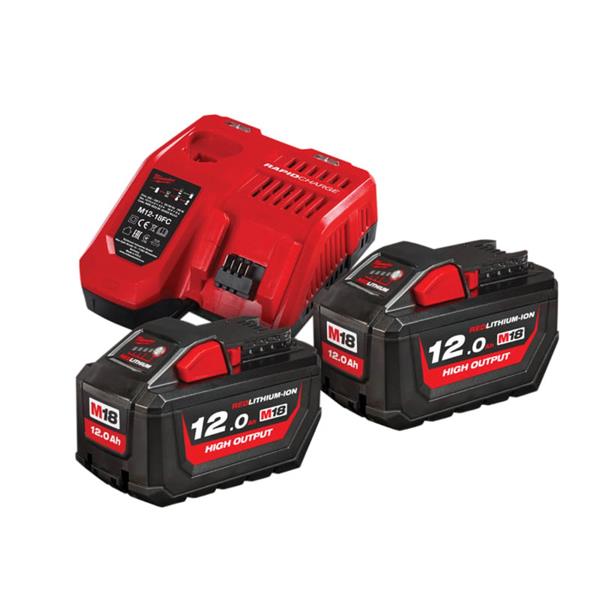 MILWAUKEE M18HNRG-122 M18 12.0AH HIGH OUTPUT BATTERY & FAST CHARGER PACK