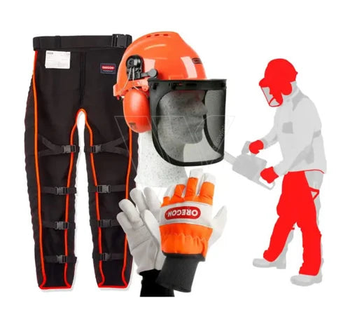 Oregon Safety Set Saw Pants Helmet Complete & Gloves 574742A