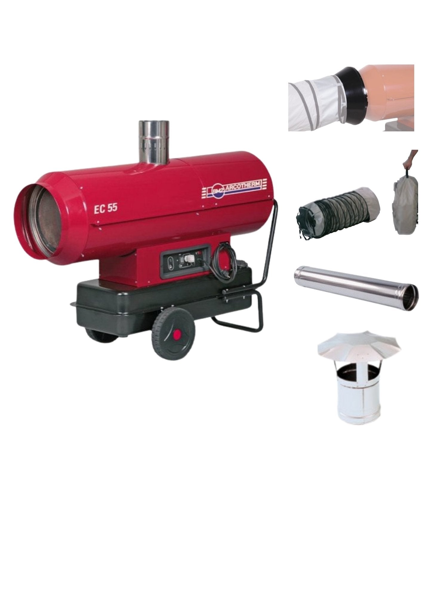 BM2 EC55 HEATER Dual Voltage c/w ACCESSORIES