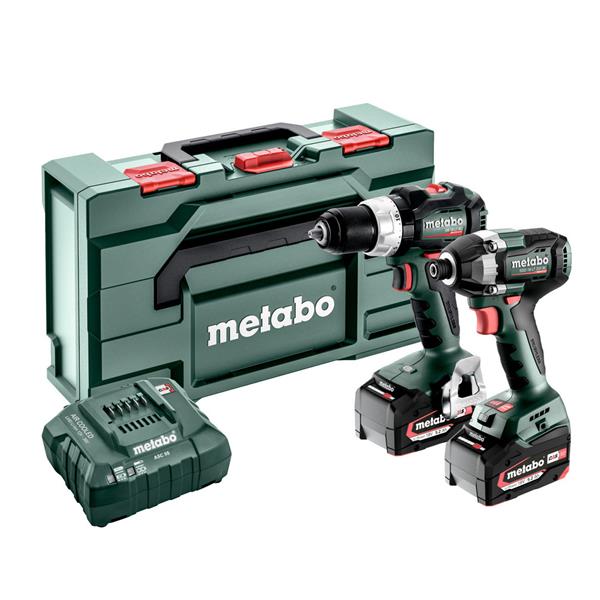 Metabo18V Brushless SB 18 LT BL Combi Drill & SSD 18 LT 200 BL Impact Driver Twin (2x5.2Ah)