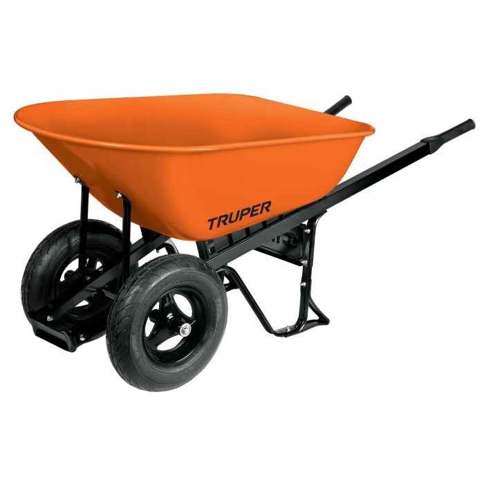 Truper Poly Dual Wheel Wheelbarrow