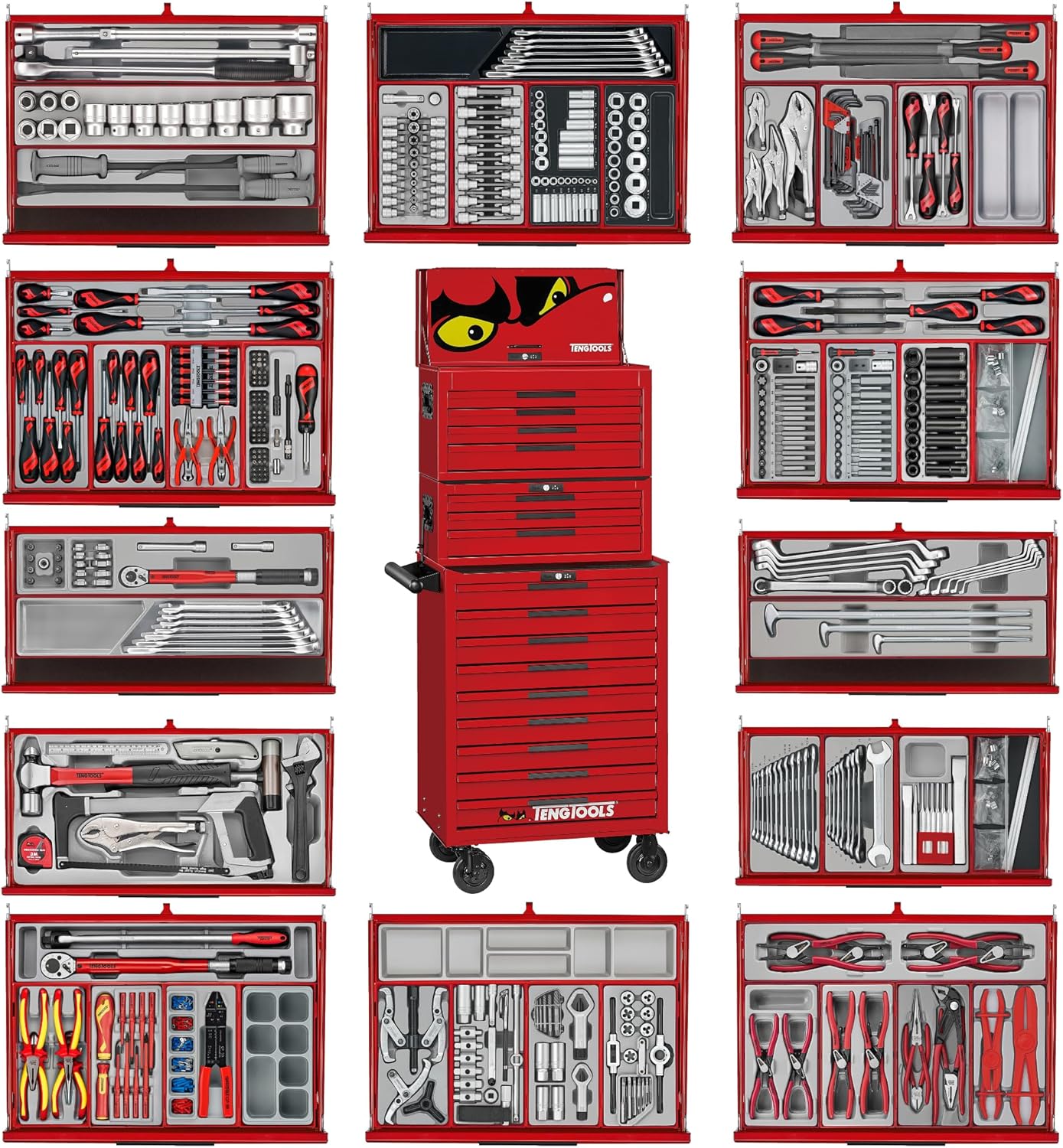 Teng TKS26R1033T 26" PRO35™ Mega Master Tool Kit 1033 Pieces Red