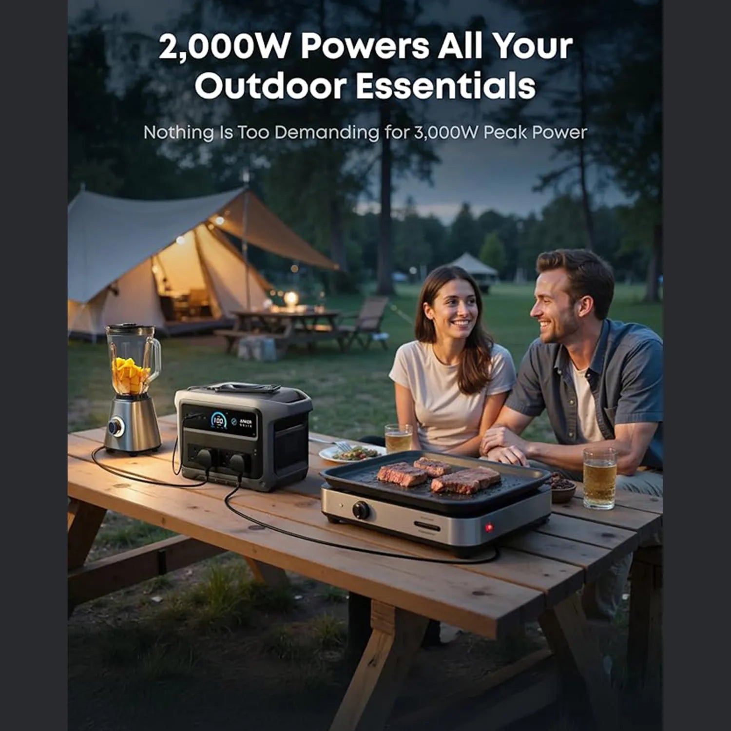 Anker SOLIX A17632A1 C1000 Gen 2 Portable Power Station 1024Wh