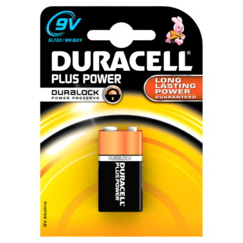 DURACELL PLUS BATTERY 9V (1PC)