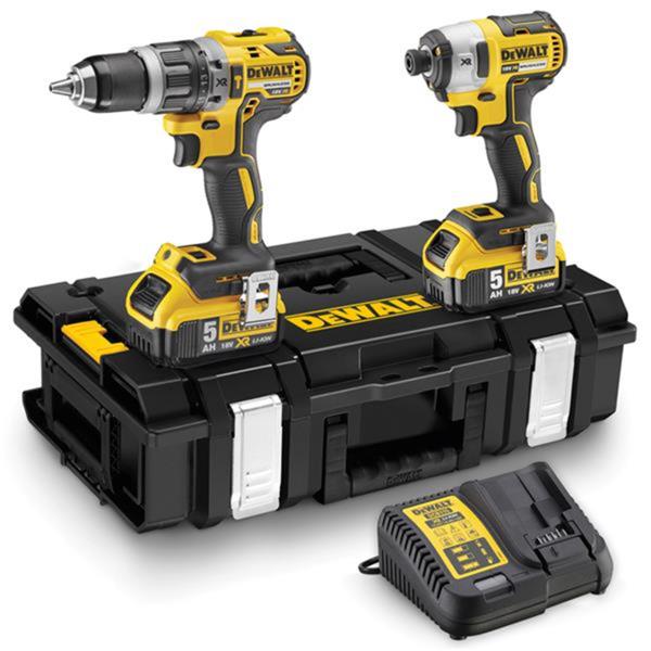 Dewalt DCK266P2 18V Brushless Combi Drill & Impact Driver In Toughsystem (2x5Ah)
