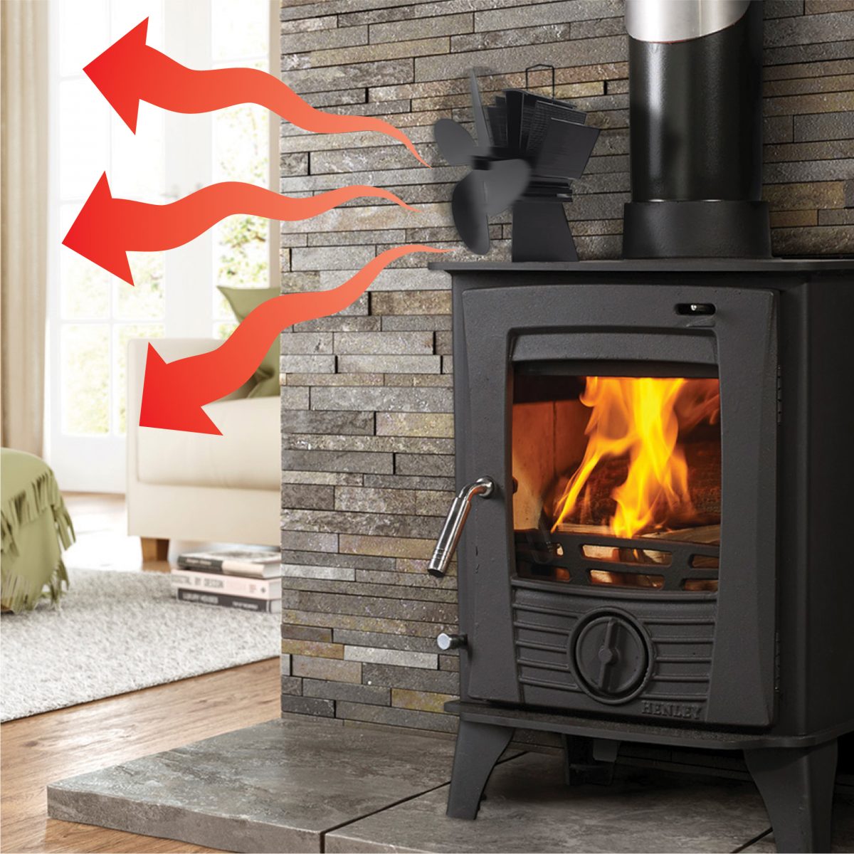 De Vielle Heritage 4 Blade Stove Fan | DEF964323