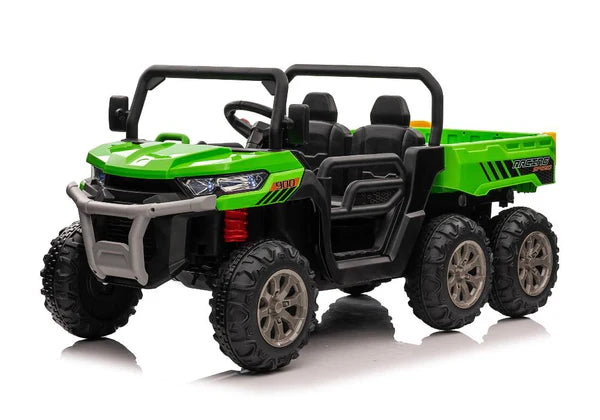 24V 6-Wheel Gator Two Seat Ride-On Electric Vehicle with Tipping Feature Kids Ride On Toy.