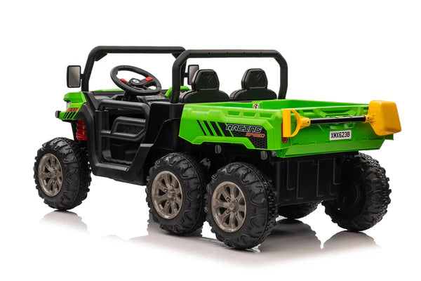 24V 6-Wheel Gator Two Seat Ride-On Electric Vehicle with Tipping Feature Kids Ride On Toy.