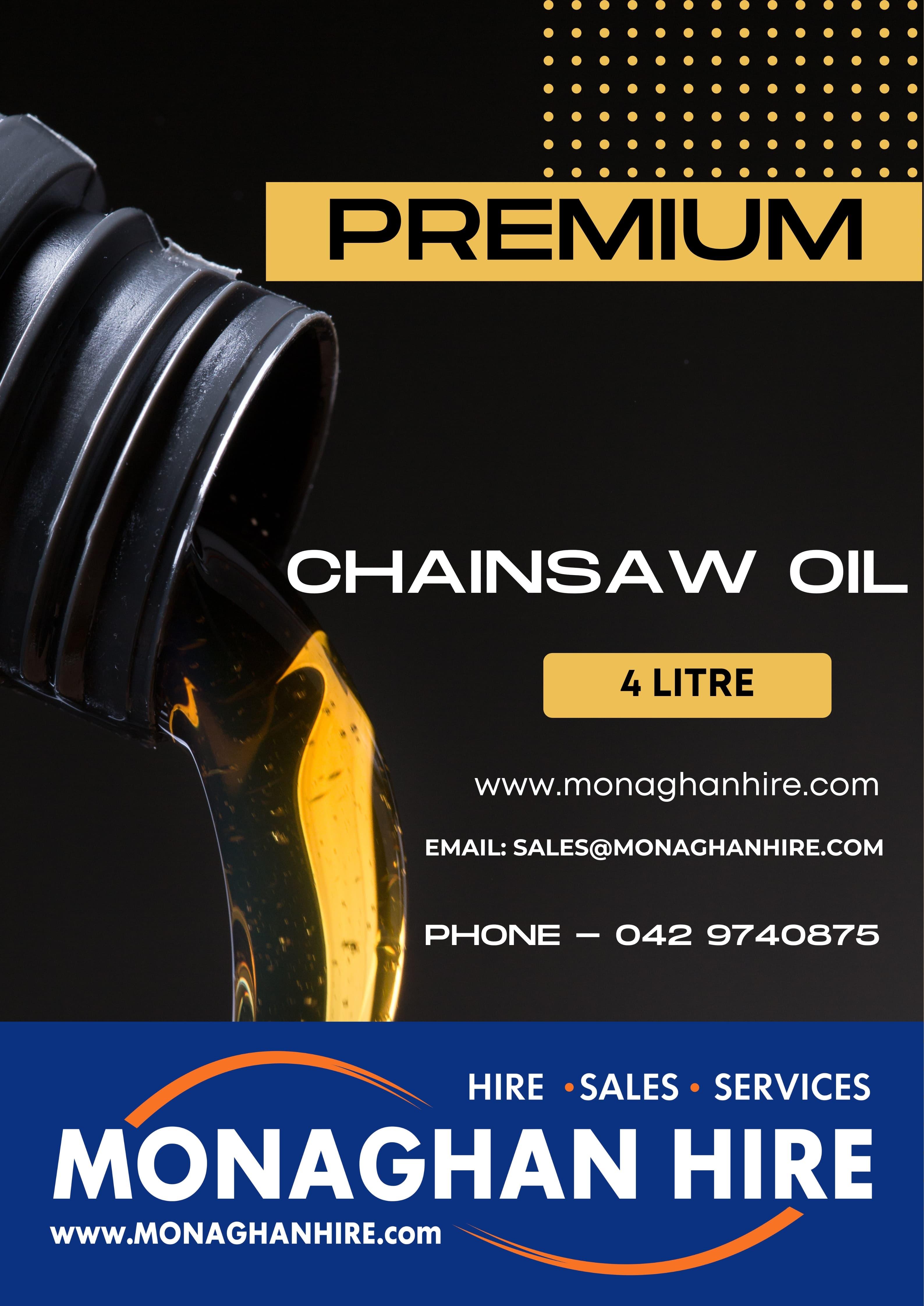 Monaghan Hire Premium Chainsaw Oil (4 Litre)