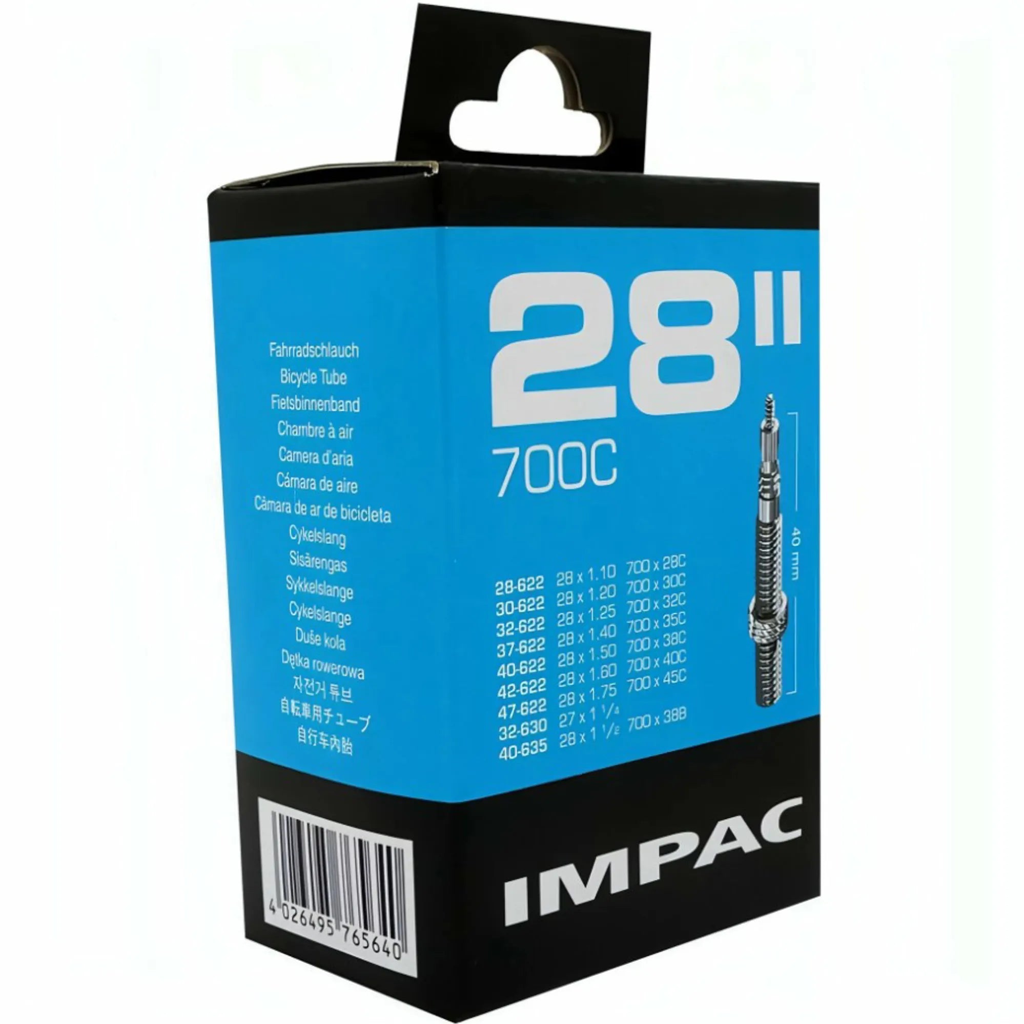 Impac Inner Tube 700x28 - 28/47-622/635 - 40mm Presta Valve