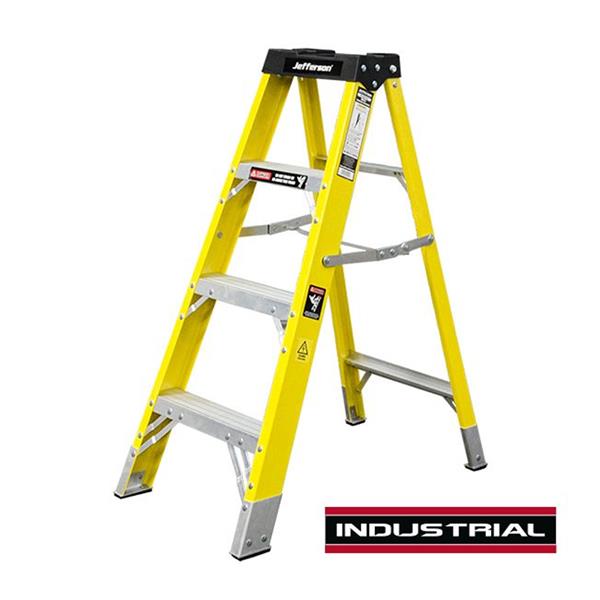 Jefferson 4 Tread Fibreglass Step Ladder - JEFLADFGLS04