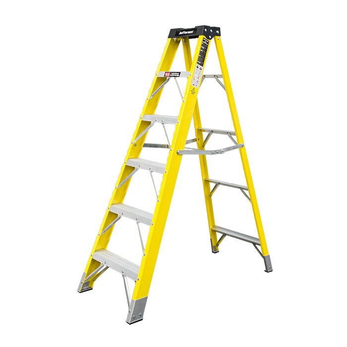 Jefferson 6 Tread Fibreglass Step Ladder - JEFLADFGLS06