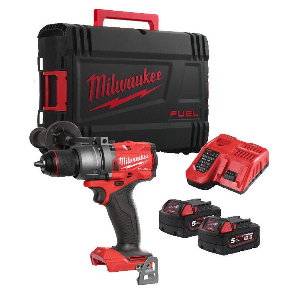 Milwaukee M18 FPD3-502X MILWAUKEE M18 FUEL Percussion Drill (2 x 5.0Ah batteries, charger, HD Box) NEW