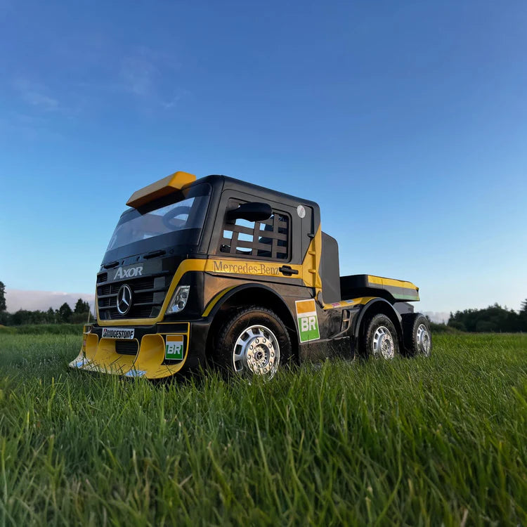 Licensed Mercedes Benz Race Lorry with Trailer Kids Ride On