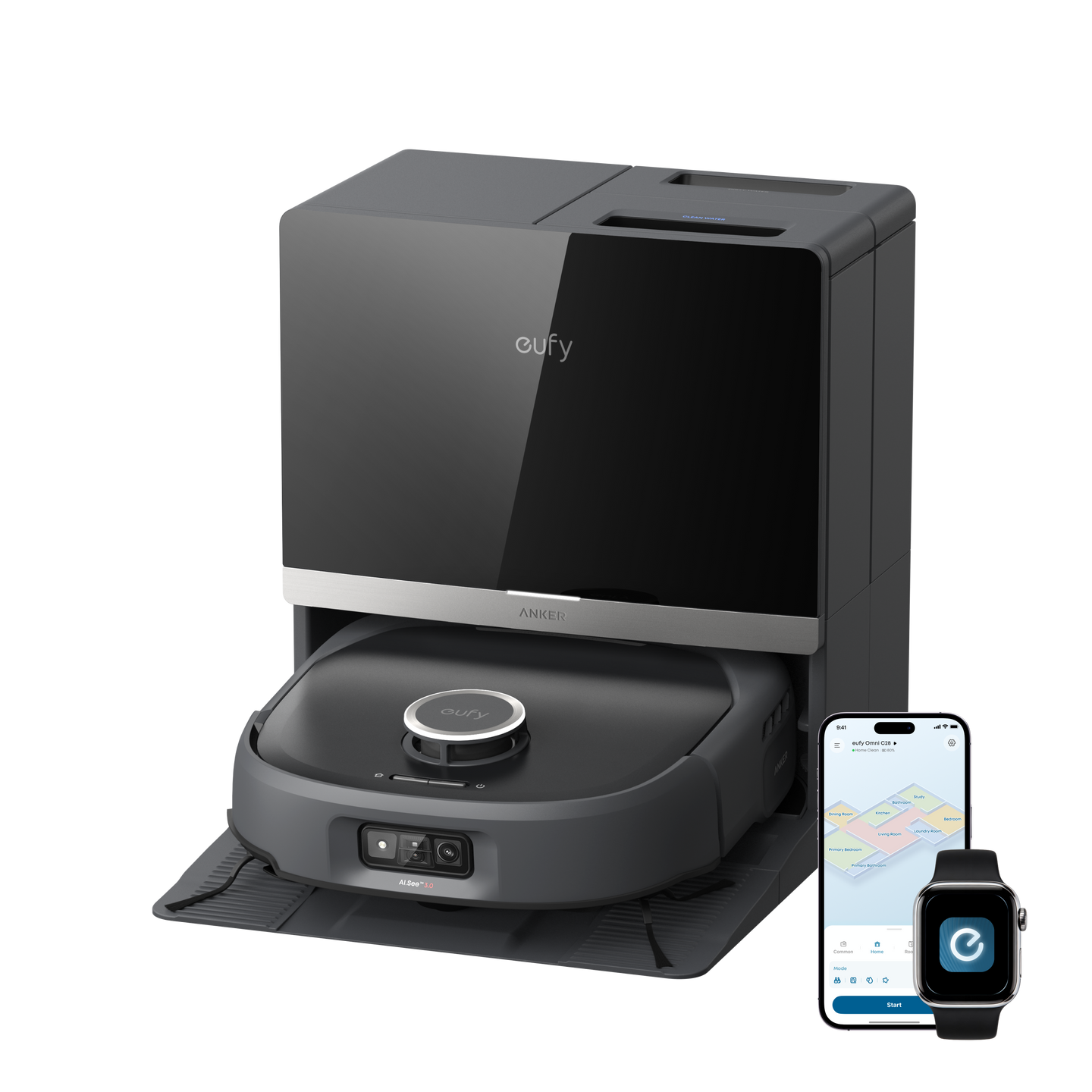 Anker eufy E35 Omni, Robot Vacuum Cleaner with Mop, 35,000 Pa T210MV11