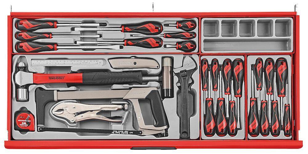 TengTools 37" PRO CABINET TT TOOL KIT 622 PIECES RED TCMM622N TengTools