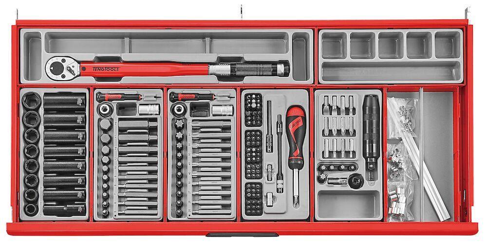 TengTools 37" PRO CABINET TT TOOL KIT 622 PIECES RED TCMM622N TengTools