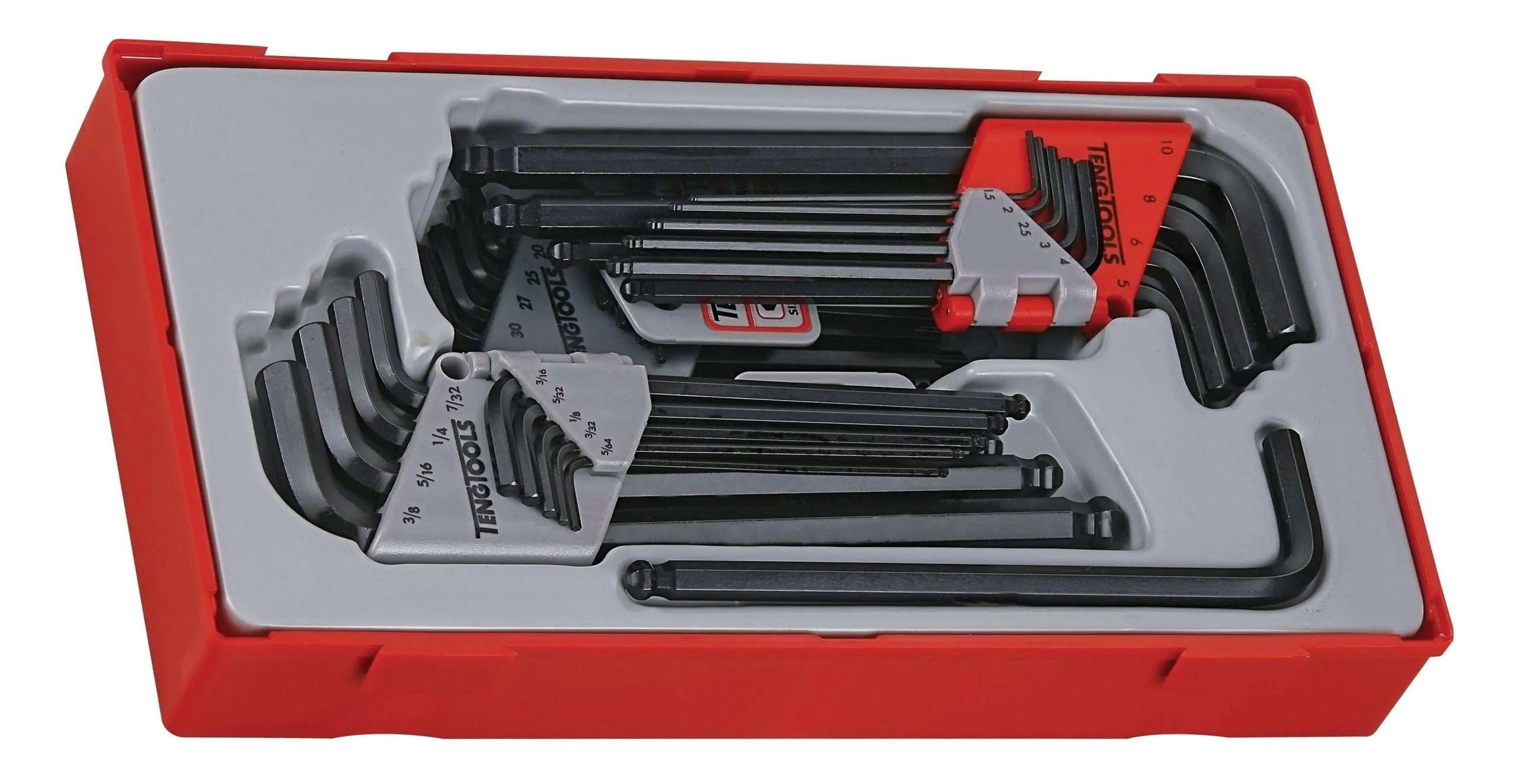 Teng Tools TTHT28 28 Piece Metric & AF Hex & TX Key Set