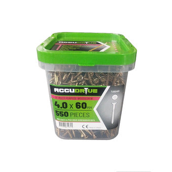 Tub 4X60 Accudrive Screws (Tub Qty 550) TUBS460
