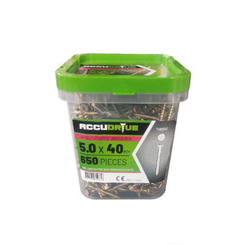 Tub 5X40 Accudrive Screws (Tub Qty 650)