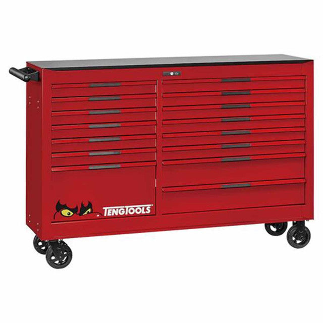 Teng TSW64R15 64" PRO35™ Roller Cabinet 15 Drawers Red TSW64R15
