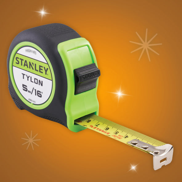 STANLEY Hi-Vis Tylon Pocket Tape 5m (16') XMS24HVTAPE5