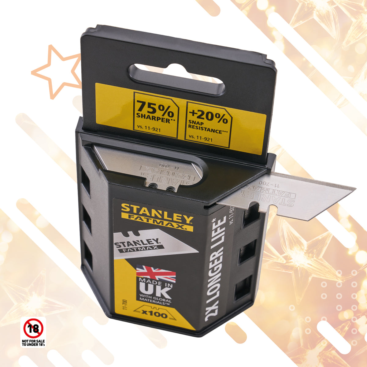 STANLEY REPLACEMENT TRIMMING KNIFE BLADES XMS26BLADES