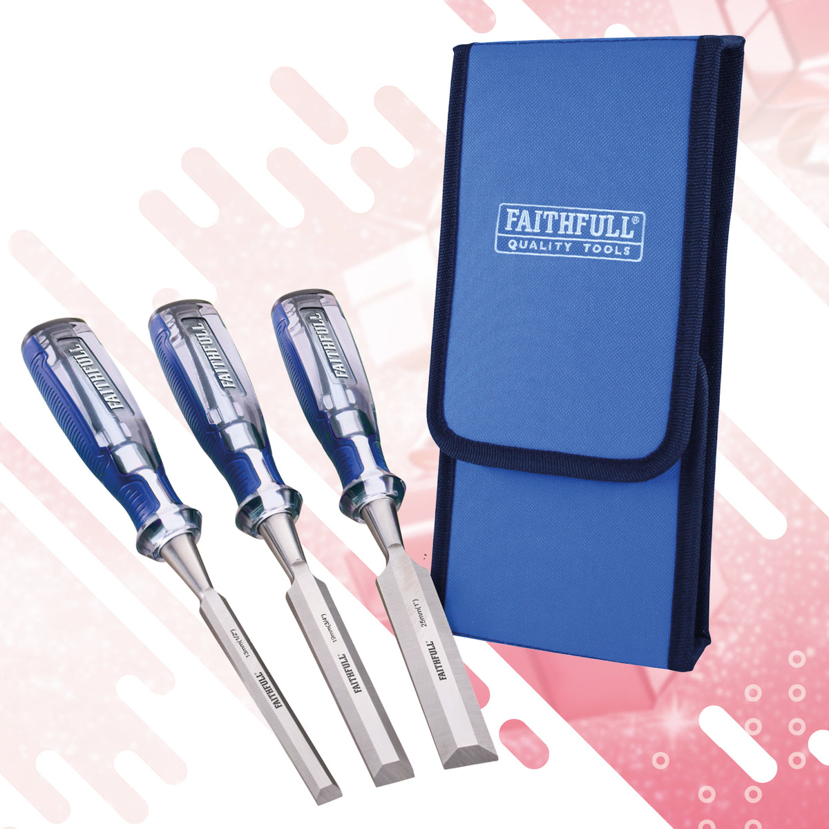FAITHFULL 3 PIECE CHISEL SET XMS26CHISEL3