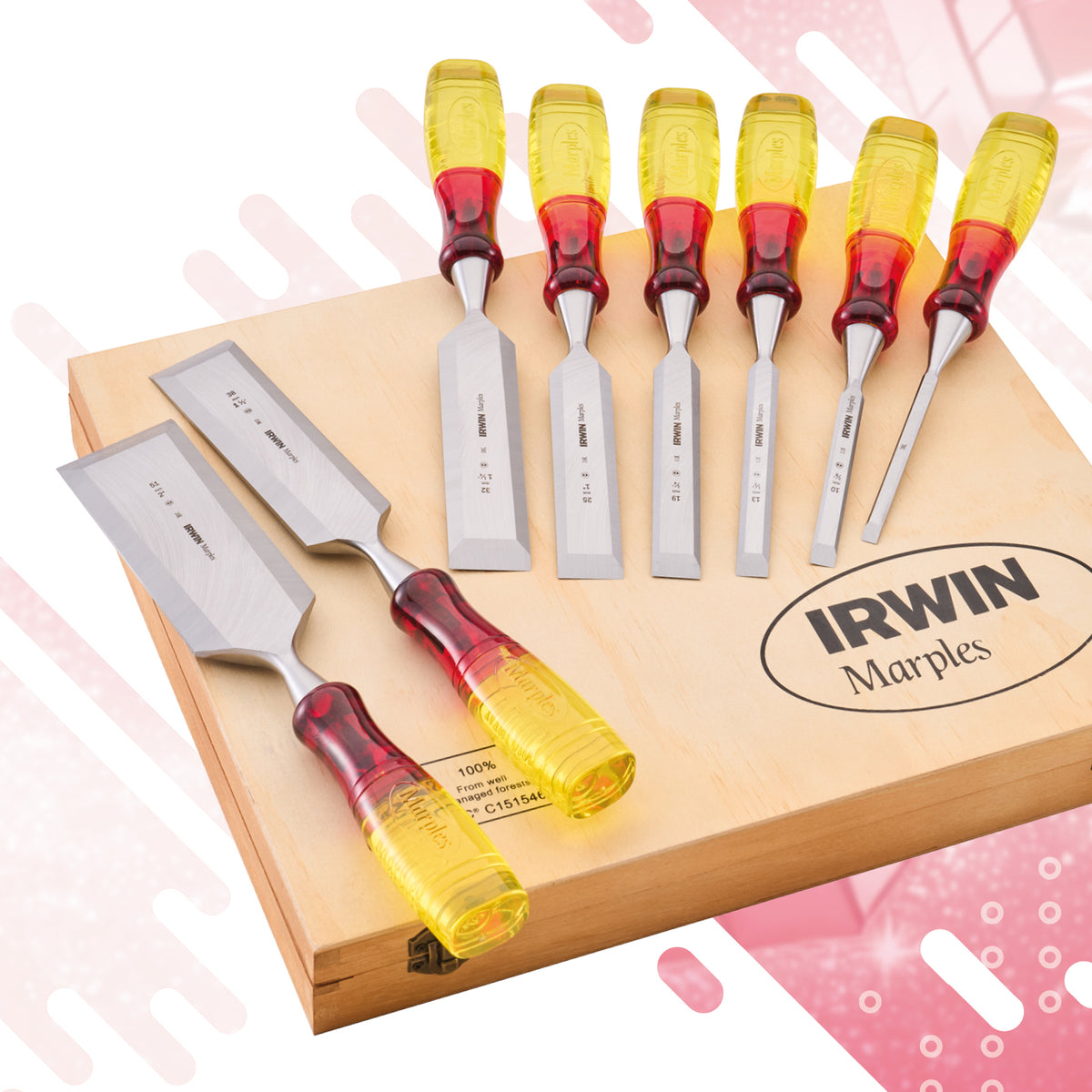 Irwin Marples 8pc Splitproof Chisel Set