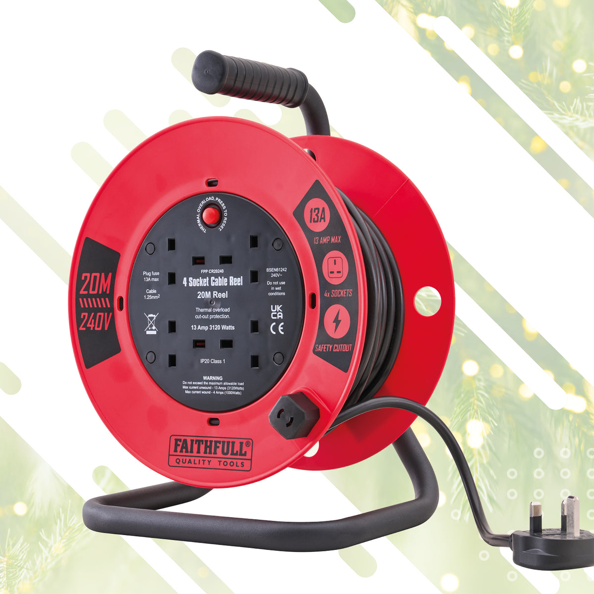 FAITHFULL THOMAS 20M CABLE REEL XMS26CR20M