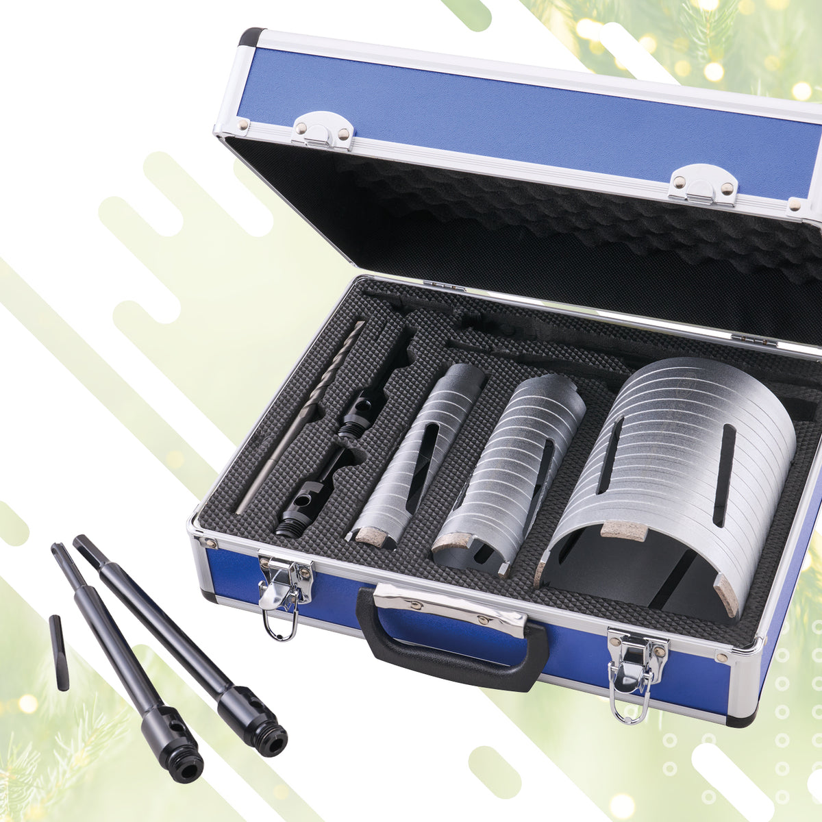 MEXCO 9 PIECE DIAMOND CORE DRILL SET XMS26DCORE