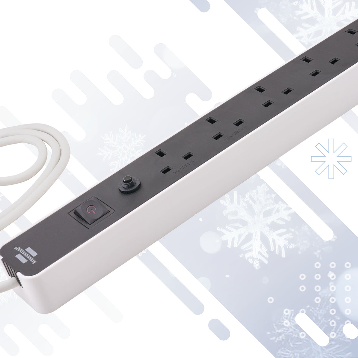 BRENNENSTUHL 1.5M TRAILING LEAD (5 GANG) XMS26EXTLEAD