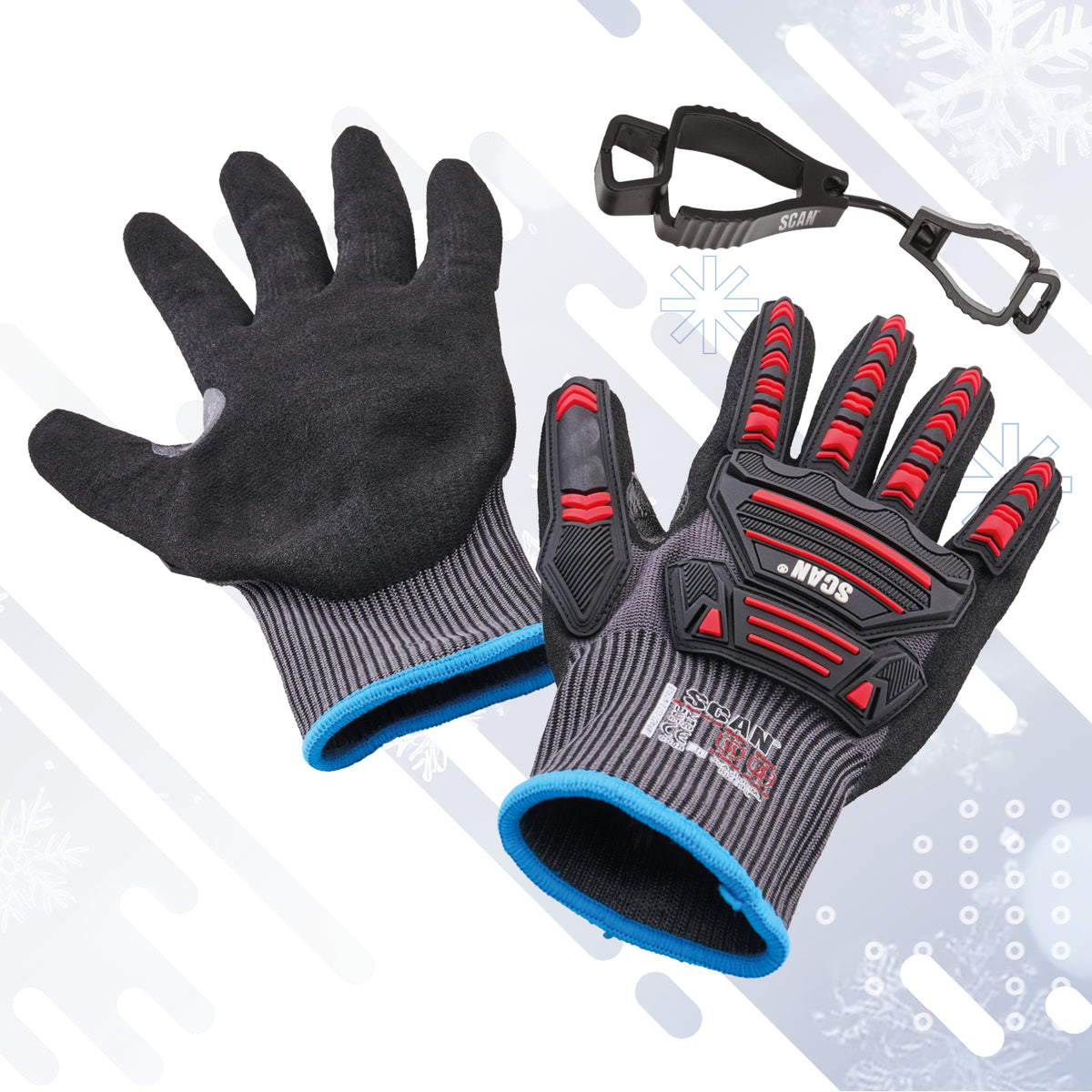 SCAN IMPACT CUT RESISTANT GLOVES WITH CLIP XMS26GLCUTD