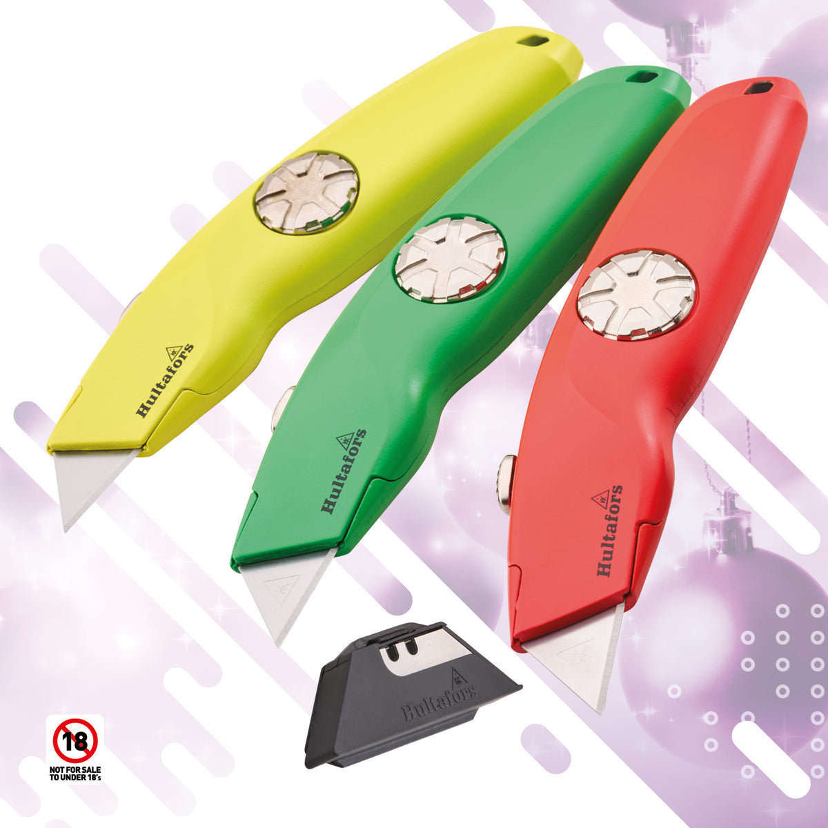 HULTAFORS HI-VIS TRIMMING KNIFE & 10 BLADES XMS26HVKNIFE