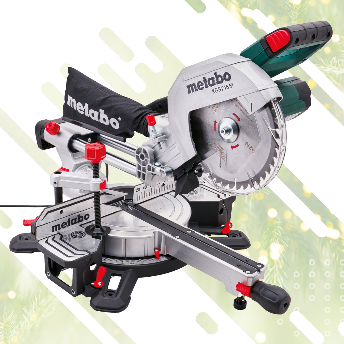 METABO 216MM LASER CUT SLIDING MITRE SAW XMS26MITRE