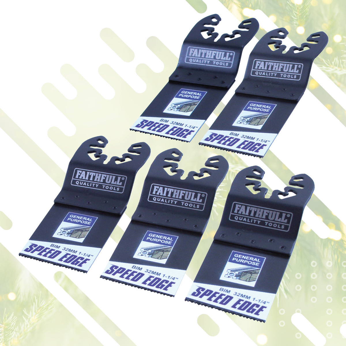 FAITHFULL 32MM MULTI-TOOL SPEED EDGE BLADE (5 PACK) XMS26MULTI5