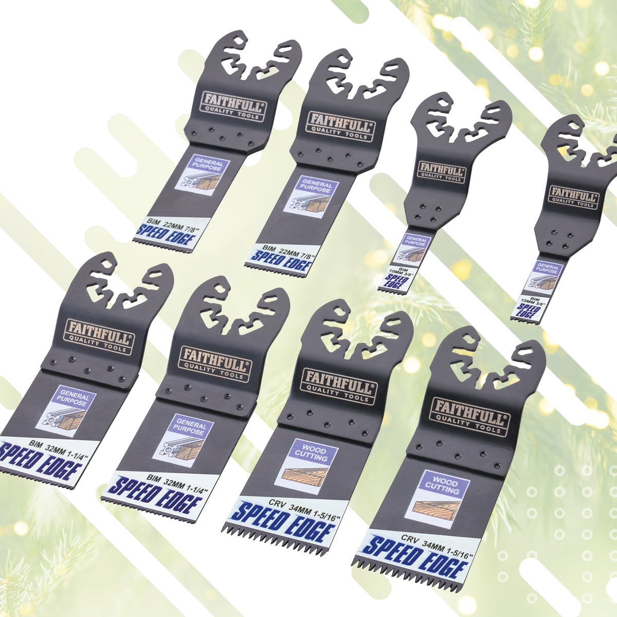 FAITHFUL 8 PIECE MULTI-TOOL SPEED EDGE BLADE SET XMS26MULTI8