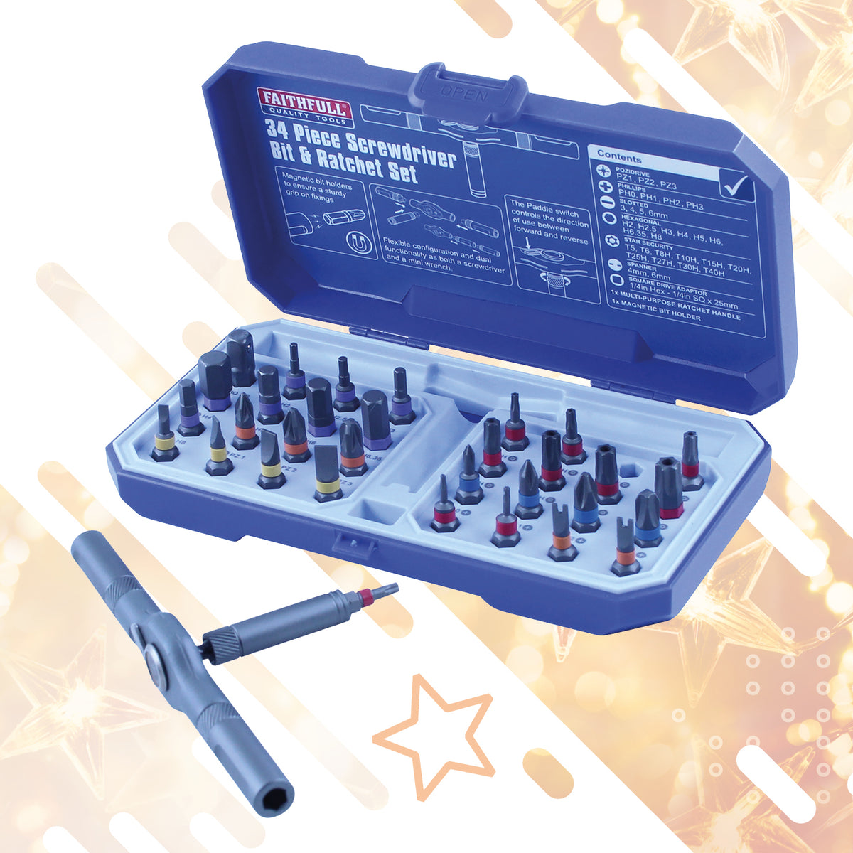 FAITHFULL Multi-Palm Ratchet Driver Set XMS26PALM