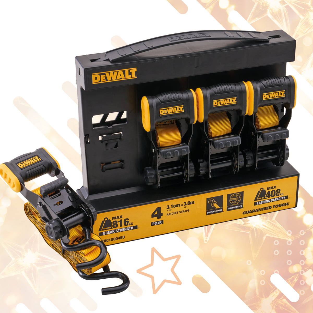 DEWALT 4 PIECE RATCHET STRAP SET XMS26RATCHET