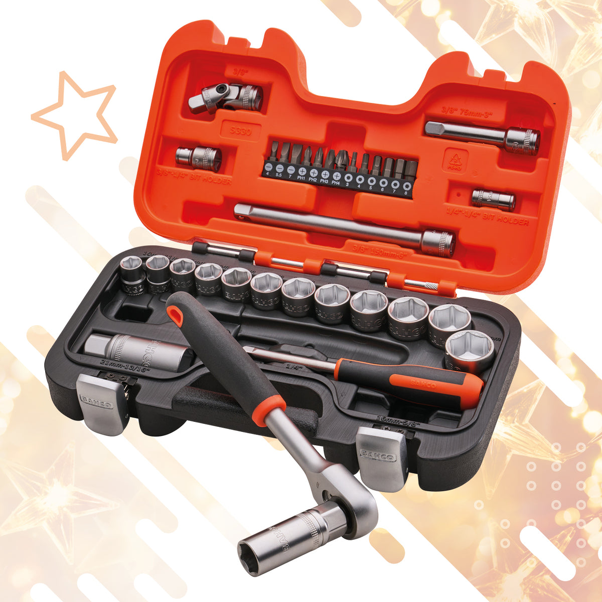 BACHO 1/4″ & 3/8″ DRIVE SOCKET SET XMS26S330