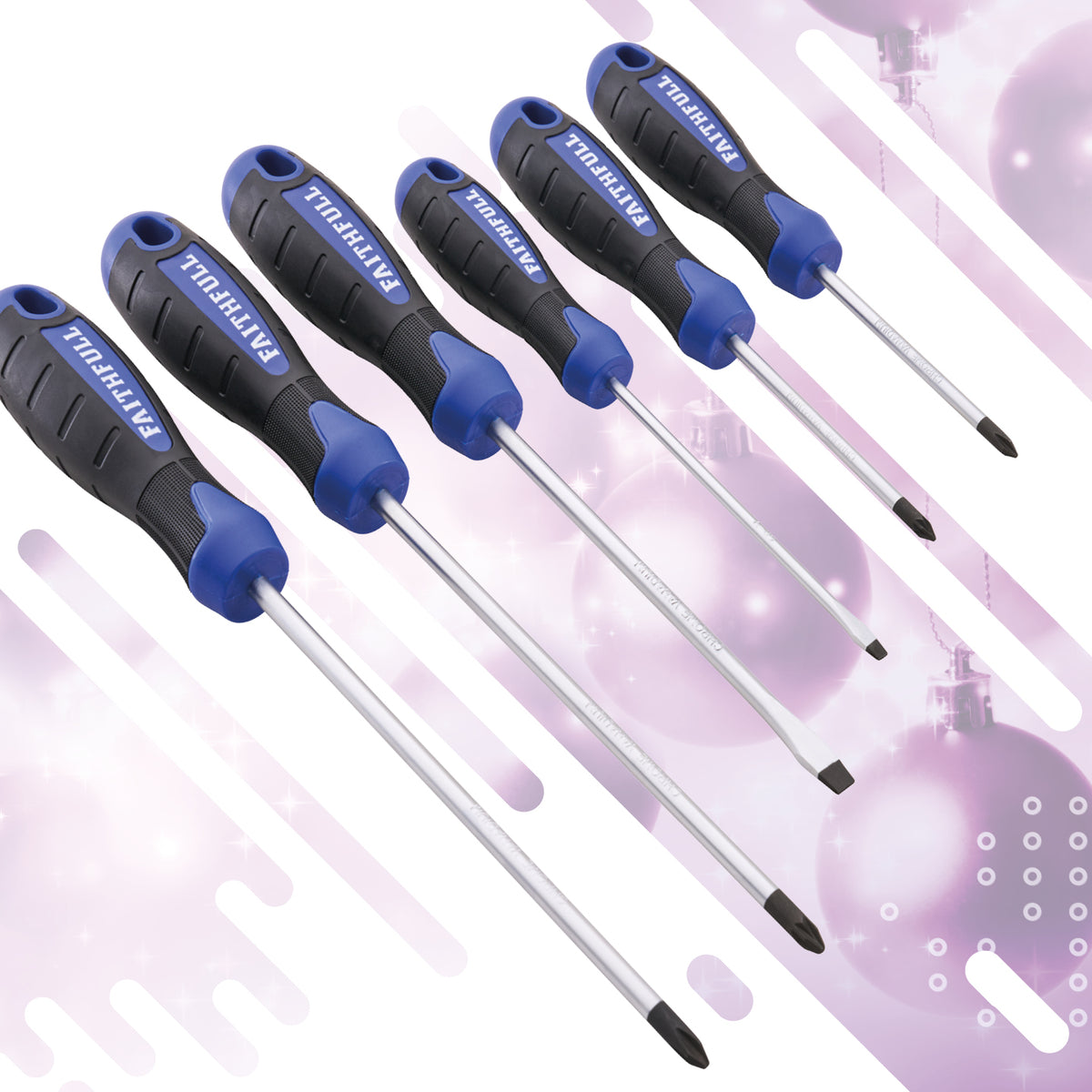 FAITHFULL 6 PIECE SOFT GRIP SCREWDRIVER SET XMS26SDSET6