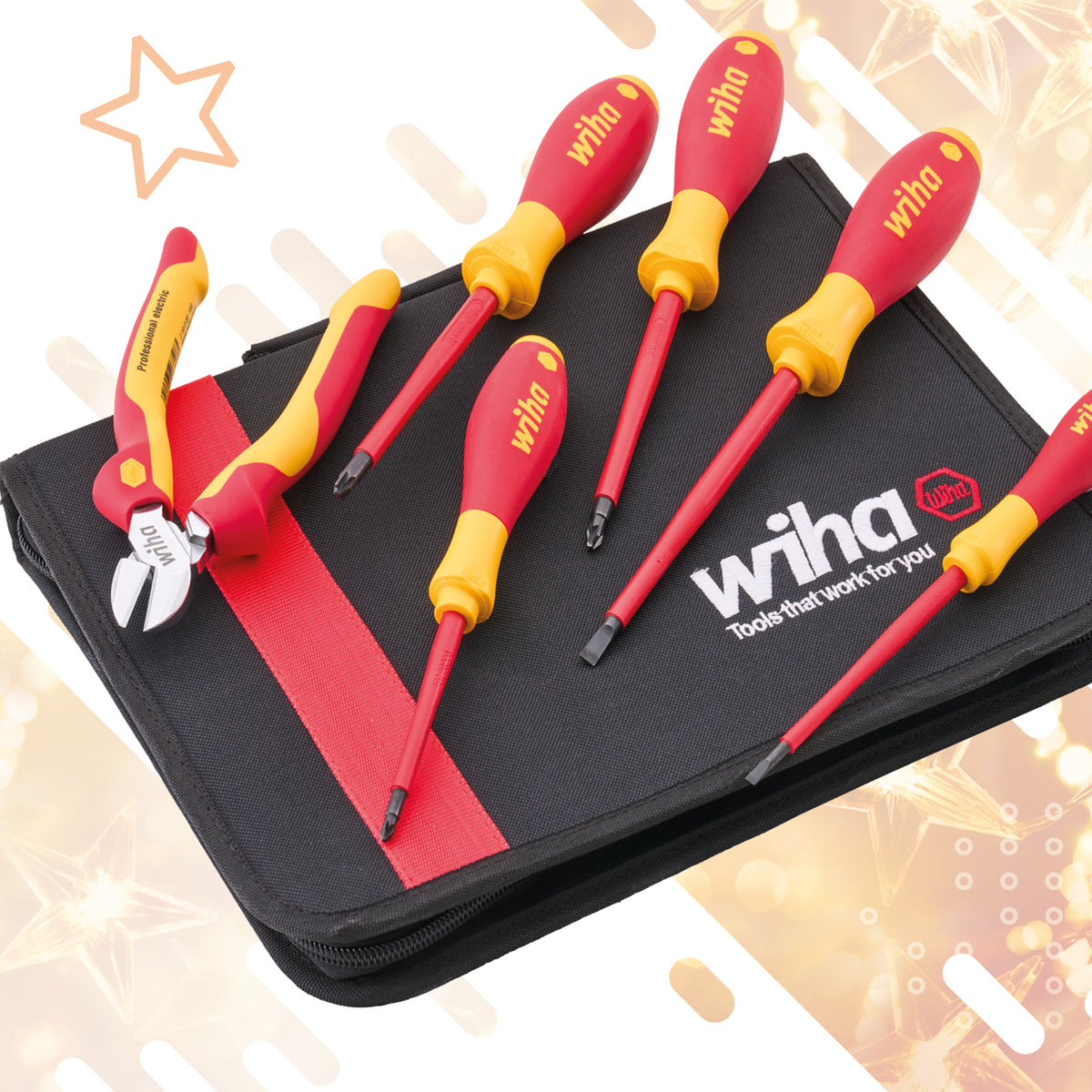 Wiha Electrician’s VDE Screwdriver & Plier Set XMS26VDESET