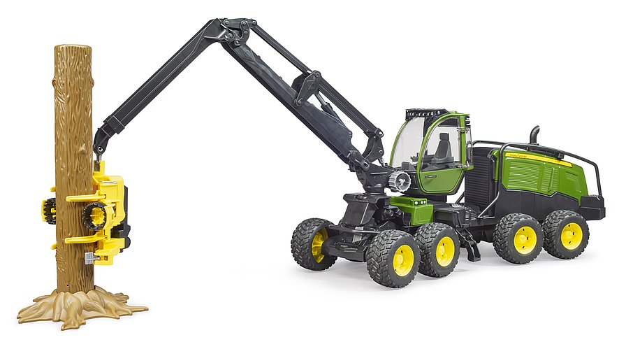 Bruder John Deere 1270G harvester with one tree trunk