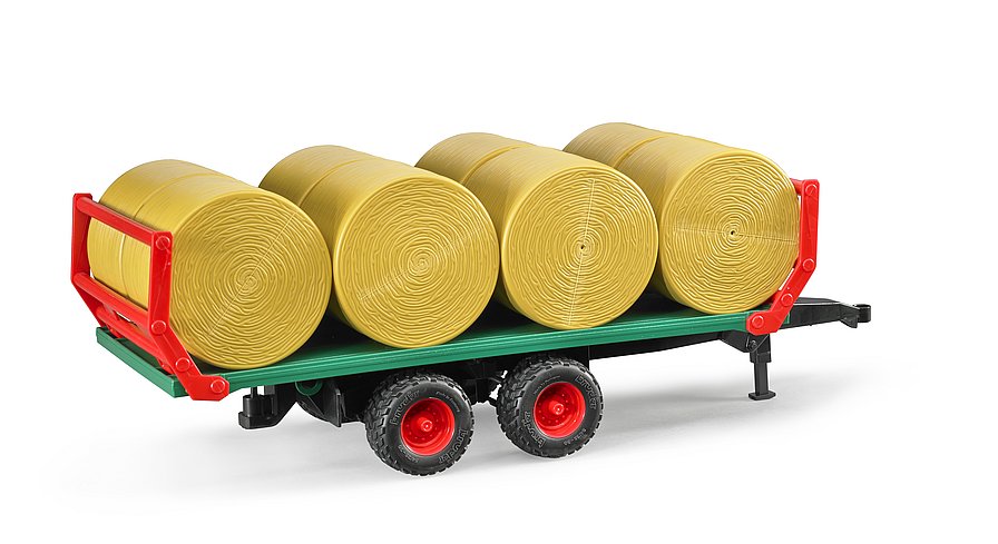 Bruder Bale transport trailer with 8 round bales