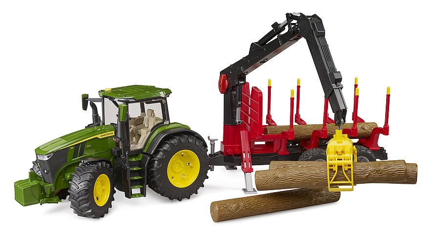 John Deere 7R 350 w/ Forestry Trailer and 4 Trunks
