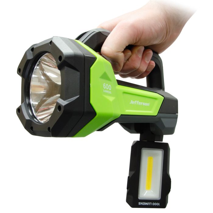 Jefferson 1000 Lumens Rechargeable Dual COB LED Spotlight with Floodlight Function
